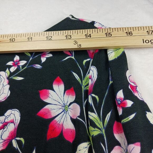 J.Jill Weaver Collection Women's Medium  Midi. Black Floral. Long Sleeve........ - Picture 4 of 6